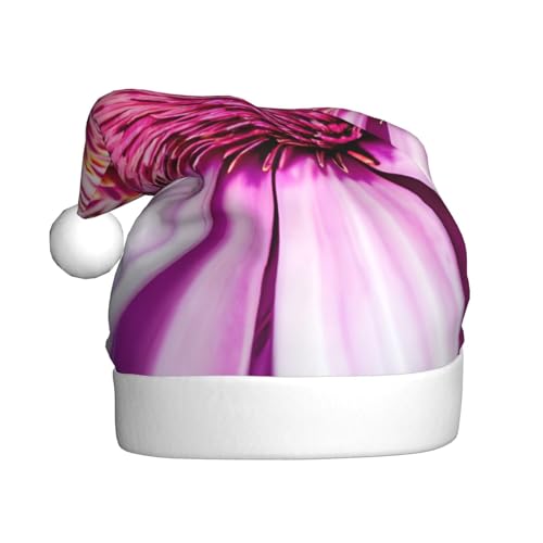 AKDODK Weihnachtsmütze mit rosa Blumen, tropische Pflanze, 1 Druck, lustige Weihnachtsmütze für Erwachsene, Plüsch-Weihnachtsmannmütze, Weihnachtsfeierzubehör AKDODK Weihnachtsmütze mit rosa Blumen, tropische Pflanze, 1 Druck, lustige Weihnachtsmütze für Erwachsene, Plüsch-Weihnachtsmannmütze, Weihnachtsfeierzubehör von AKDODK