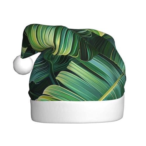 AKDODK Weihnachtsmütze mit tropischen Bananenpalmenblättern, lustige Weihnachtsmützen für Erwachsene, Plüsch-Weihnachtsmannmütze, Weihnachtsfeierzubehör AKDODK Weihnachtsmütze mit tropischen Bananenpalmenblättern, lustige Weihnachtsmützen für Erwachsene, Plüsch-Weihnachtsmannmütze, Weihnachtsfeierzubehör von AKDODK