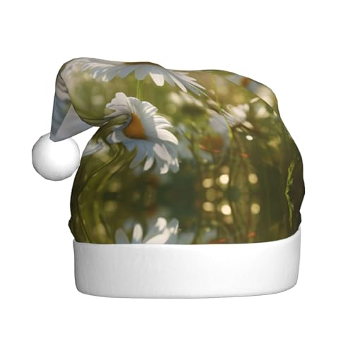AKDODK Weihnachtsmütze mit wildem Gänseblümchen-Motiv, lustige Weihnachtsmütze für Erwachsene, Plüsch-Weihnachtsmannmütze, Weihnachtsfeierzubehör AKDODK Weihnachtsmütze mit wildem Gänseblümchen-Motiv, lustige Weihnachtsmütze für Erwachsene, Plüsch-Weihnachtsmannmütze, Weihnachtsfeierzubehör von AKDODK
