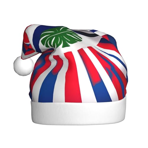 AKDODK Weihnachtsparty-Hut mit Costa-Rica-Flagge, lustige Weihnachtsmütze für Erwachsene, Plüsch-Weihnachtsmannmütze, Weihnachtsfeierzubehör AKDODK Weihnachtsparty-Hut mit Costa-Rica-Flagge, lustige Weihnachtsmütze für Erwachsene, Plüsch-Weihnachtsmannmütze, Weihnachtsfeierzubehör von AKDODK