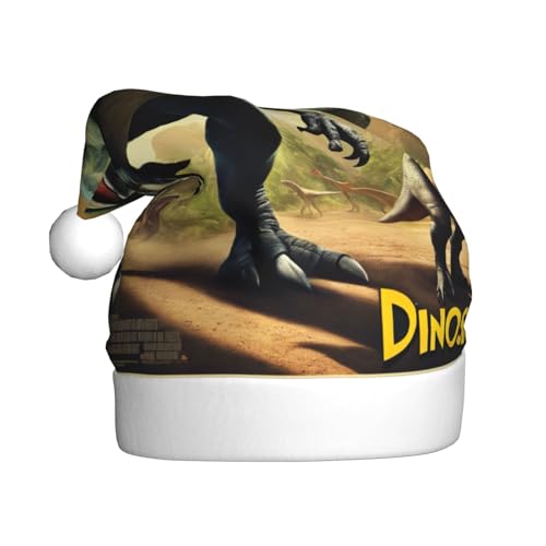 AKDODK Weihnachtsparty-Hut mit Dinosaurier-Filmmotiv 01, lustige Weihnachtsmütze für Erwachsene, Plüsch-Weihnachtsmannmütze, Weihnachtsfeierzubehör AKDODK Weihnachtsparty-Hut mit Dinosaurier-Filmmotiv 01, lustige Weihnachtsmütze für Erwachsene, Plüsch-Weihnachtsmannmütze, Weihnachtsfeierzubehör von AKDODK