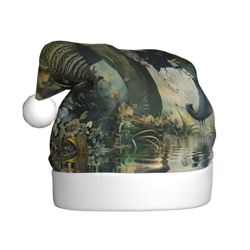 AKDODK Weihnachtsparty-Hut mit Natur-Elefanten, lustige Weihnachtsmütze für Erwachsene, Plüsch-Weihnachtsmannmütze, Weihnachtsfeierzubehör AKDODK Weihnachtsparty-Hut mit Natur-Elefanten, lustige Weihnachtsmütze für Erwachsene, Plüsch-Weihnachtsmannmütze, Weihnachtsfeierzubehör von AKDODK