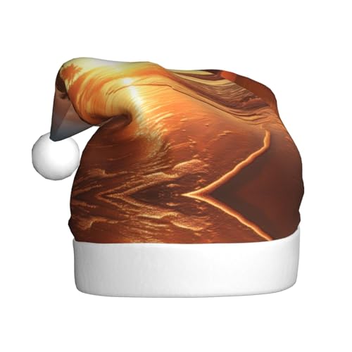 AKDODK Weihnachtsparty-Hut mit tropischem Strandpalmendruck, lustige Weihnachtsmütze für Erwachsene, Plüsch-Weihnachtsmannmütze, Weihnachtsfeierzubehör AKDODK Weihnachtsparty-Hut mit tropischem Strandpalmendruck, lustige Weihnachtsmütze für Erwachsene, Plüsch-Weihnachtsmannmütze, Weihnachtsfeierzubehör von AKDODK