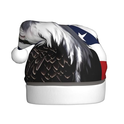 AKDODK Weißkopfseeadler-Flagge, Weihnachts-Partyhut, lustige Weihnachtsmütze für Erwachsene, Plüsch-Weihnachtsmannmütze, Weihnachtsfeierzubehör AKDODK Weißkopfseeadler-Flagge, Weihnachts-Partyhut, lustige Weihnachtsmütze für Erwachsene, Plüsch-Weihnachtsmannmütze, Weihnachtsfeierzubehör von AKDODK
