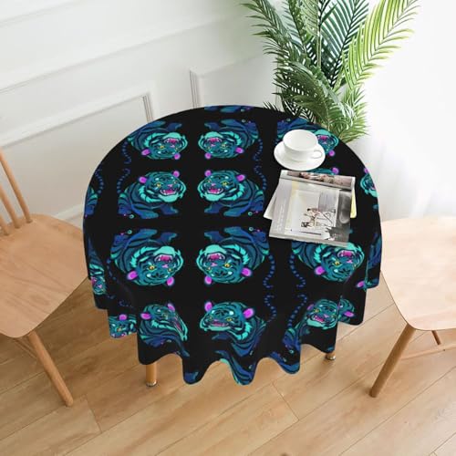 AKGFFDS Cyber Tiger Circuit Printing Runde dekorative Tischdecke, 152,4 cm, für Innen- und Außenbereich, Partys, Hochzeiten AKGFFDS Cyber Tiger Circuit Printing Runde dekorative Tischdecke, 152,4 cm, für Innen- und Außenbereich, Partys, Hochzeiten von AKGFFDS