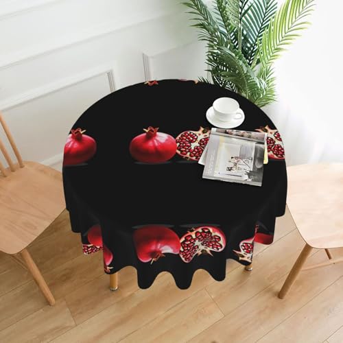 AKGFFDS Roter Granatapfel-Druck, rund, dekorative Tischdecke, 152,4 cm, für Innen- und Außenbereich, Partys, Hochzeiten AKGFFDS Roter Granatapfel-Druck, rund, dekorative Tischdecke, 152,4 cm, für Innen- und Außenbereich, Partys, Hochzeiten von AKGFFDS