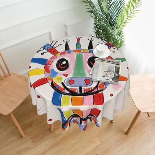AKGFFDS Runde dekorative Tischdecke mit Graffiti-Tierdruck, 152,4 cm, für Innen- und Außenbereich, Partys, Hochzeiten AKGFFDS Runde dekorative Tischdecke mit Graffiti-Tierdruck, 152,4 cm, für Innen- und Außenbereich, Partys, Hochzeiten von AKGFFDS