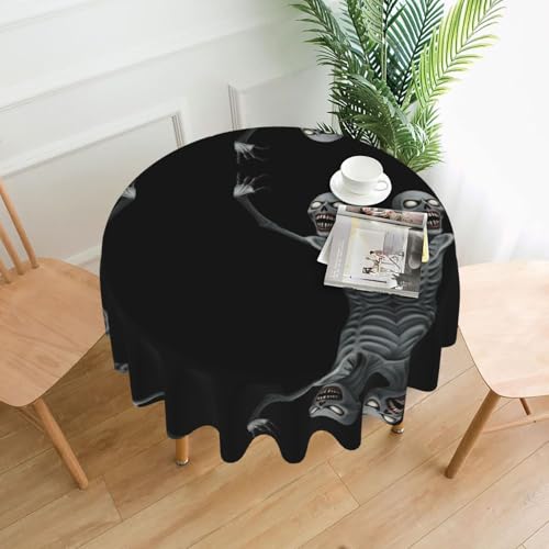 AKGFFDS Runde dekorative Tischdecke mit Zombie-Druck, schmal, 152,4 cm, für Innen- und Außenbereich, Partys, Hochzeiten AKGFFDS Runde dekorative Tischdecke mit Zombie-Druck, schmal, 152,4 cm, für Innen- und Außenbereich, Partys, Hochzeiten von AKGFFDS