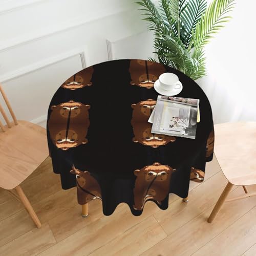 AKGFFDS Runde dekorative Tischdecke mit niedlichem Bärenkopf-Druck, 152,4 cm, für Innen- und Außenbereich, Partys, Hochzeiten AKGFFDS Runde dekorative Tischdecke mit niedlichem Bärenkopf-Druck, 152,4 cm, für Innen- und Außenbereich, Partys, Hochzeiten von AKGFFDS