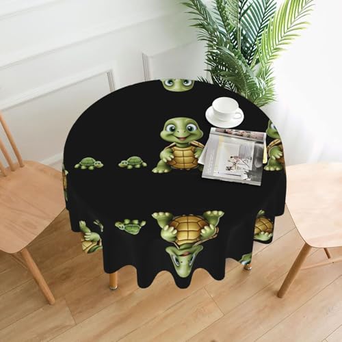 AKGFFDS Runde dekorative Tischdecke mit niedlichem Schildkrötenmuster, 152,4 cm, für Essen im Innen- und Außenbereich, Partys, Hochzeiten AKGFFDS Runde dekorative Tischdecke mit niedlichem Schildkrötenmuster, 152,4 cm, für Essen im Innen- und Außenbereich, Partys, Hochzeiten von AKGFFDS