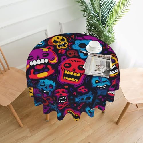 AKGFFDS laugh dekorative Tischdecke mit Herzdruck, rund, 152,4 cm, für Innen- und Außenbereich, Partys, Hochzeiten AKGFFDS laugh dekorative Tischdecke mit Herzdruck, rund, 152,4 cm, für Innen- und Außenbereich, Partys, Hochzeiten von AKGFFDS