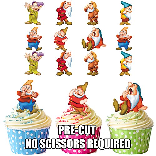 vorgeschnittenen Disney sieben Zwerge – Essbare Cupcake Topper/Kuchen Dekorationen (14 Stück) von AKGifts