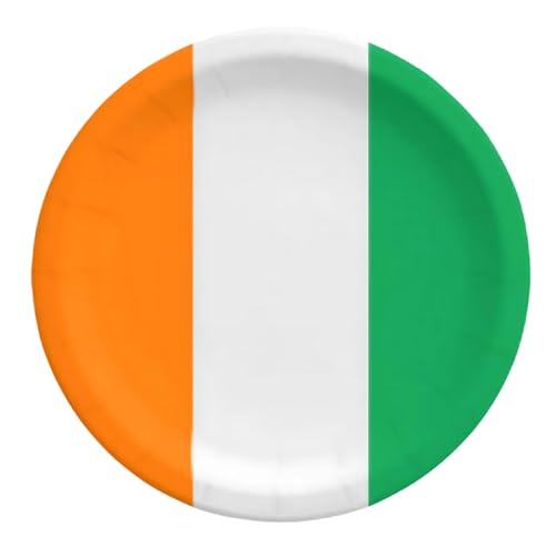 AKH® St. Patrick's Day Pappteller, 17,8 cm, grünes Kleeblatt, irisches Partygeschirr für St. Paddy's Day Feiern und festliche Zusammenkünfte von AKH