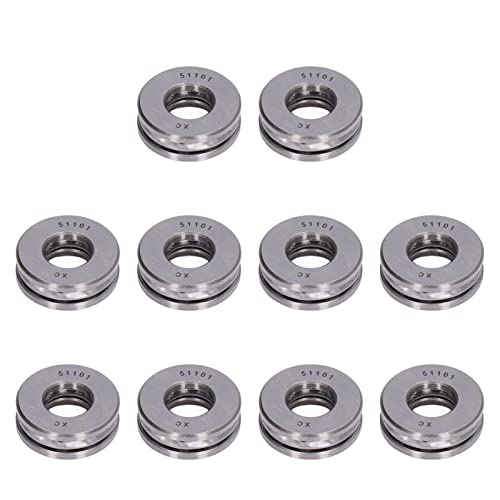 10 Pcs Hohe Abnehmbare Schublager Miniatur Axial Metalllager Kit 51105 für Industrielle Anwendungen (51101) von AKLOSIPY