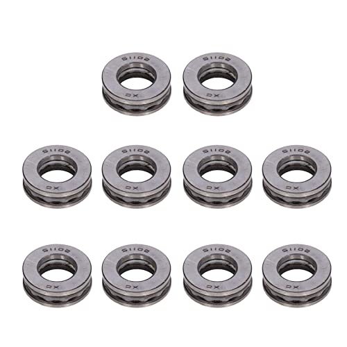 10 Pcs Hohe Abnehmbare Schublager Miniatur Axial Metalllager Kit 51105 für Industrielle Anwendungen (51102) von AKLOSIPY