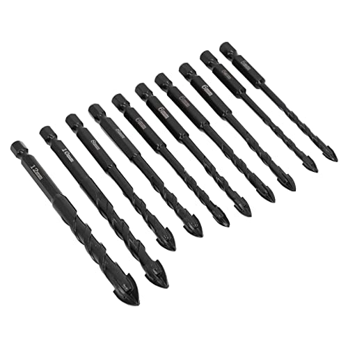 10 Pcs Zementiertes Carbid-Schraubenbohrer-Bit für Mauerwerk, Sechskant Shank, Multi-Größe für Glas, Fliesen, Holz und Mehr 10 Pcs Zementiertes Carbid-Schraubenbohrer-Bit für Mauerwerk, Sechskant Shank, Multi-Größe für Glas, Fliesen, Holz und Mehr von AKLOSIPY