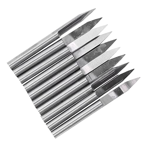 10pcs Tungstenstahl CNC Router V Bits - LE, Hohe Härte und Vielseitig für Holz, Kunststoff und Glasfaser (0,1 mm) (0,2 mm) von AKLOSIPY