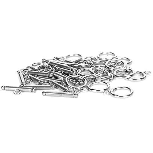 20 Set Stainl Steel Round Head Ot Les für DIY -Schmuckherstellung - Vielseitige Klemmenverschlüsse für Armbänder und Klace von AKLOSIPY