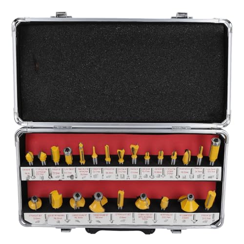 24 -teiliger Router -Bit Set mit 8 mm Schaft Professionelles Holzbearbeitungsschneider Kit Zum Trimmen, Grooven und Abkammprojekten 24 -teiliger Router -Bit Set mit 8 mm Schaft Professionelles Holzbearbeitungsschneider Kit Zum Trimmen, Grooven und Abkammprojekten von AKLOSIPY