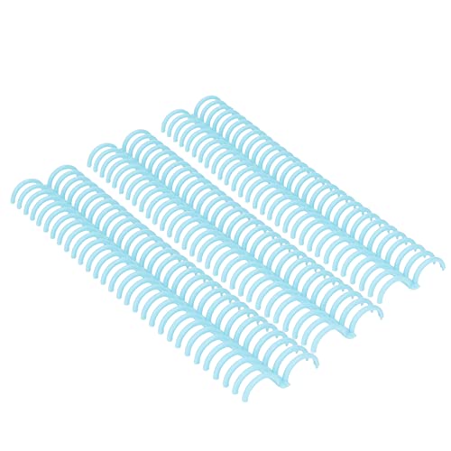 AKLOSIPY 10 PCs Lose Blattbindungsstacheln 30 Löcher 22 Mm Innendurchmesser Transparenter PP -Kunststoff für Büro und Schule (Klares Blau) von AKLOSIPY