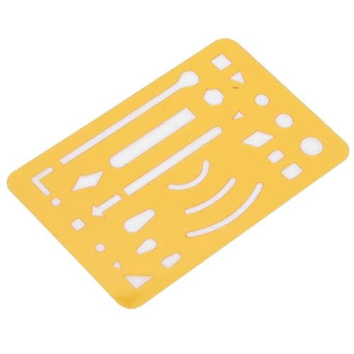 AKLOSIPY 10pcs 27 Löcher, die Mehrzweck -Engineering -Zeichenvorlage mit Verschiedenen Stilen Löschen (ORANGE) von AKLOSIPY
