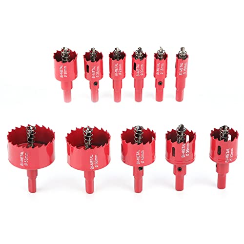 AKLOSIPY 11pcs M42 Hochgeschwindigkeits -Stahlloch -Sägeschneider mit Bohrer für Holz-, Metall und Projekte von AKLOSIPY
