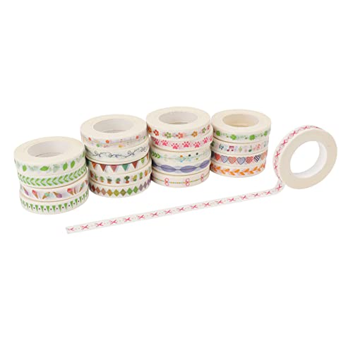 AKLOSIPY 19pcs Japanische Klebeband Set Easy Stick Sortierte Farben für Scrapbooking, Geschenkverpackung und DIY -Kunsthandwerk von AKLOSIPY