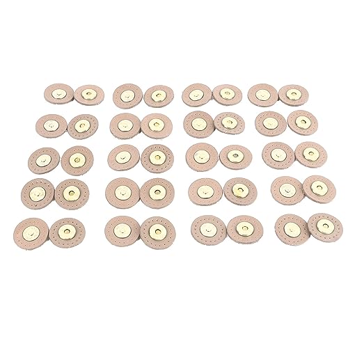AKLOSIPY 20 Sets Premium Leder Magnetic Snap Forderieren Zum Nähen von DIY -Handwerksprojekten, Ideal für Taschen, Kleidung und Accessoires, Beige (Beige) von AKLOSIPY