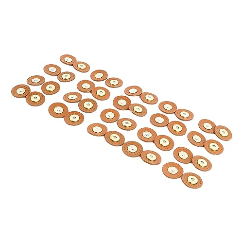 AKLOSIPY 20 Sets Premium Leder Magnetic Snap Forderieren Zum Nähen von DIY -Handwerksprojekten, Ideal für Taschen, Kleidung und Accessoires, Beige (Tonbank) von AKLOSIPY