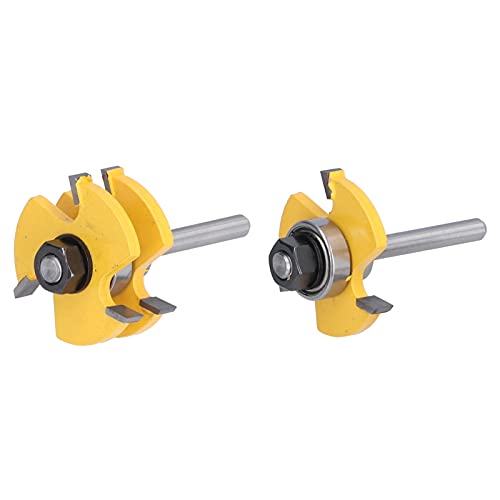 AKLOSIPY 2pcs T Form Router Bit Set - Hochgeschwindiger Stahlholz -Mahlen Cutter für Professionelle Holzbearbeitung und Tischlerei von AKLOSIPY