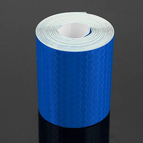 AKLOSIPY 5CMX3M Blue Reflective Tape Roll für Anhänger, Autos, Fahrräder - Klebstoff für eine Verbesserte Nachtsichtbarkeit (BLUE) von AKLOSIPY