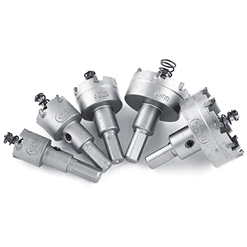 AKLOSIPY 5pcs 20-50 Mm HSS -Lochsägen -Set Carbid Spitzenschneider Kit für Präzise Metallbearbeitungs und Holzbearbeitungsjobs von AKLOSIPY
