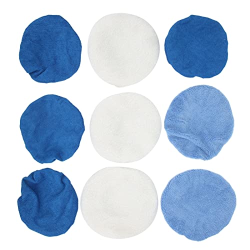 AKLOSIPY 9pcs Polishing Pads Bonnet Set für Autodetails mit 4 Mikrofaser, 3 Wolle, 2 Korallenfleece für Motorrad- und Bootssystem AKLOSIPY 9pcs Polishing Pads Bonnet Set für Autodetails mit 4 Mikrofaser, 3 Wolle, 2 Korallenfleece für Motorrad- und Bootssystem von AKLOSIPY