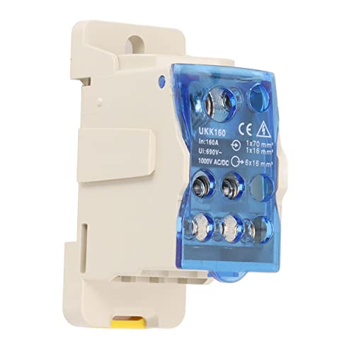 AKLOSIPY DIN RAIL -Stromversorgungskasten AC DC Elektrische Klemme Blockanschlussverteilungsbox 1000V 80A für Vielseitige Anwendung (160A) von AKLOSIPY