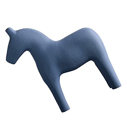 AKLOSIPY Elegante Handbemalte Holzpferdfigur in Premium Pinewood für Dekortisch-stilvolle Geschenkidee in Beige (Groß (14x18,5 cm, benötigen 2 3a Batterie)) von AKLOSIPY