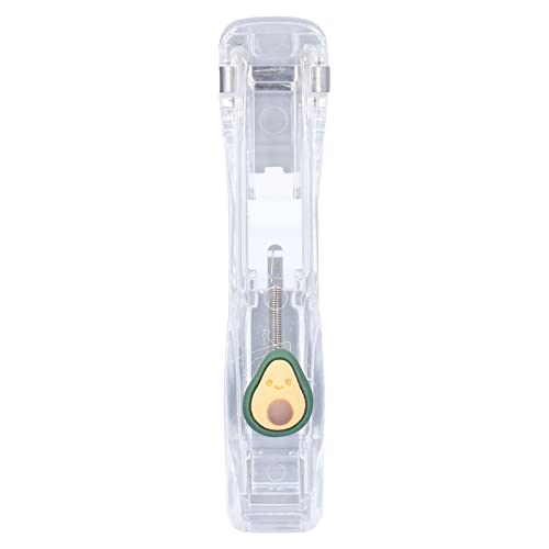 AKLOSIPY Handheld-Clam-Clamp/Holder-Spender mit 100 Nachfüllungen-Einfach, Stark (Avocado-Stil und 2 Boxen mit Clips) von AKLOSIPY