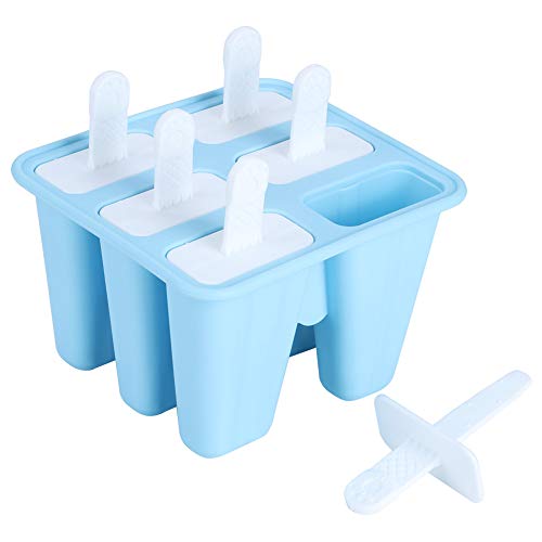 AKLOSIPY Hausgemachte DIY -wiederverwendbare Eisformen mit Griff, Silikon -Küchenzubehör für die Lebensmittelqualität für Leckereien (6 Stück) von AKLOSIPY