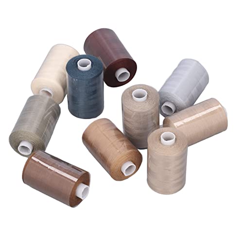 AKLOSIPY Nähmaschinengewinde 10 Farbgrau -Serie Premium -Polyester mit Hervorragende Zugfestigkeit für Stickerei und Handnähung von AKLOSIPY