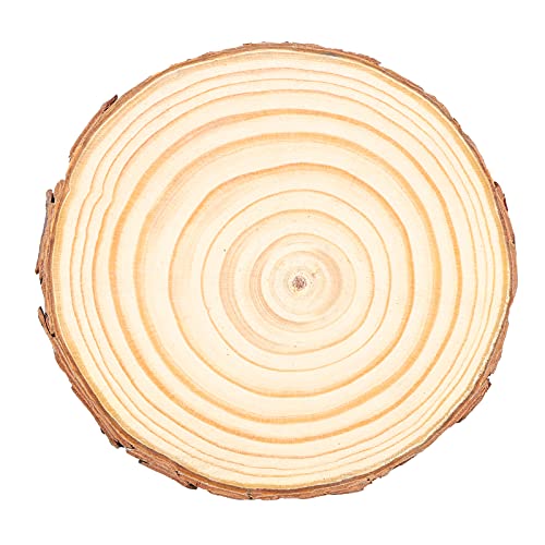 AKLOSIPY Round Pine Wood Slices für -Handwerk, Malerei und Dekoration - für Hochzeiten, Festivals und Projekte (Typ 5 (8,3 x 8,3 x 3,5 Zoll) 11~12cm) von AKLOSIPY