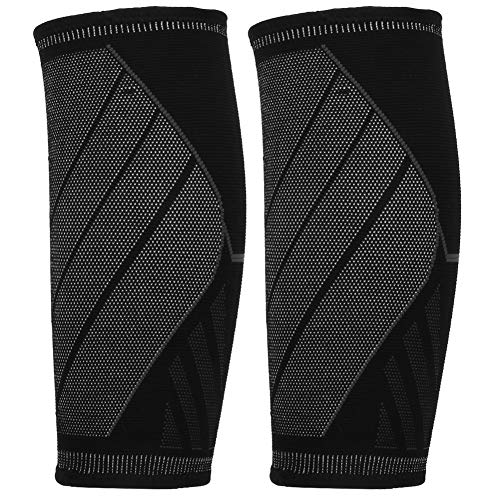 AKLOSIPY Unisex Elastic Compression Shin Guard für Sport - Atmungsaktives Strickstoff, Stoßdämpfung, Ideal Zum Laufen, Basketball, Fußball (L) von AKLOSIPY