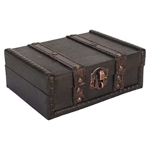 AKLOSIPY Vintage Dekorative Hölzerne Schatzkiste mit Schloss für Schmuck & Andenken - Elegante Aufbewahrungslösung AKLOSIPY Vintage Dekorative Hölzerne Schatzkiste mit Schloss für Schmuck & Andenken - Elegante Aufbewahrungslösung von AKLOSIPY