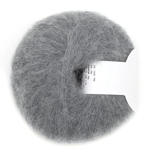 Weiches Moh-Knit-Angora-Wollgarn, Warmes und Pashm-Strickgarn für Ulare Strickwaren. Hochwertiges, Weiches Angola-Moh-Garn Zum Stricken und Häkeln (09 rosarosa) von AKLOSIPY