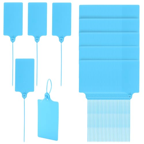 AKOLAFE 100 Kunststoffanhänger, wasserdicht, 100 x 58 mm, blanko, beschreibbar, Reißverschluss, Gepäckanhänger, für Versand, Gepäck, Suicases, Blau von AKOLAFE