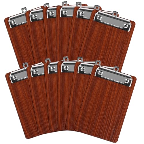 AKOLAFE 16 Stück Klemmbrett Mini Klemmbrett Holz Klemmbrett Klemmbretter Walnussholz-Klemmbretter mit niedrigem Profil Clip und Loch zum Aufhängen, 203 x 104 x 3 mm AKOLAFE 16 Stück Klemmbrett Mini Klemmbrett Holz Klemmbrett Klemmbretter Walnussholz-Klemmbretter mit niedrigem Profil Clip und Loch zum Aufhängen, 203 x 104 x 3 mm von AKOLAFE