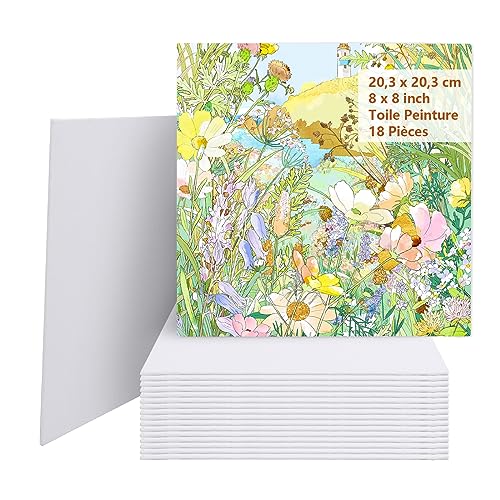 AKOLAFE 18 Stück Leinwand zum Bemalen 20x20 cm Weiß Leinwände zum Malen 3mm Dick Keine Leinwände zum Bemalen mit Keilrahmen Aus Baumwolle Geeignet für Acryl, Ölfarben, Skizze und Aquarell AKOLAFE 18 Stück Leinwand zum Bemalen 20x20 cm Weiß Leinwände zum Malen 3mm Dick Keine Leinwände zum Bemalen mit Keilrahmen Aus Baumwolle Geeignet für Acryl, Ölfarben, Skizze und Aquarell von AKOLAFE