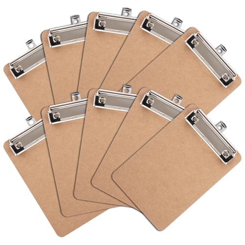 AKOLAFE 20 Stück Klemmbrett A6 Mini Klemmbrett Holz Klemmbrett Klemmbretter A6 Braun Klemmbretter mit niedrigem Profil Clip und Aufhängeloch AKOLAFE 20 Stück Klemmbrett A6 Mini Klemmbrett Holz Klemmbrett Klemmbretter A6 Braun Klemmbretter mit niedrigem Profil Clip und Aufhängeloch von AKOLAFE