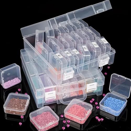AKOLAFE 3er Set Diamond Painting Aufbewahrungsbox 24 Gitter Transparent Perlen Aufbewahrungsbox Organizer mit Stickers Diamond Painting Zubehör Boxen für Kleinteile Maniküre Perlen Strasssteine AKOLAFE 3er Set Diamond Painting Aufbewahrungsbox 24 Gitter Transparent Perlen Aufbewahrungsbox Organizer mit Stickers Diamond Painting Zubehör Boxen für Kleinteile Maniküre Perlen Strasssteine von AKOLAFE