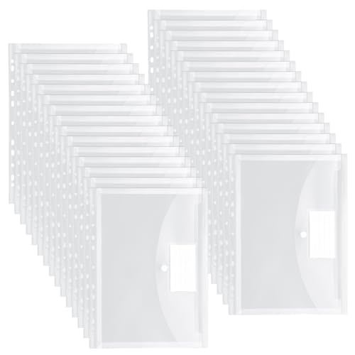 AKOLAFE 50 Stück Dokumententasche A4 Abheftbar 24x30.4cm Dokumentenmappe A4 zum Abheften Transparent Dokumententasche a4 zum Abheften mit Nruckknopf und Etikettentasche für Schule, Hausarbeit, Büro AKOLAFE 50 Stück Dokumententasche A4 Abheftbar 24x30.4cm Dokumentenmappe A4 zum Abheften Transparent Dokumententasche a4 zum Abheften mit Nruckknopf und Etikettentasche für Schule, Hausarbeit, Büro von AKOLAFE