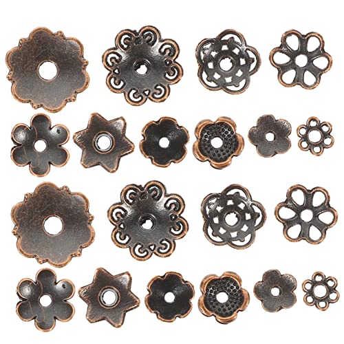 AKOOSY 1 Packung Abstandperlen für Schmuckherstellung Blumenmuster Perlen Legierung für Armband Halskette und Ohrringe DIY Zubehör von AKOOSY