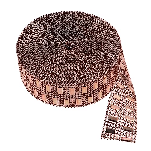 AKOOSY 1 Rolle DIY zubehör hochzeitsdeko wedding decoration tortendeko firmung Band zum Verpacken Diamant-Strass-Bling-Band 8-reihiges Rautenband funkelndes Netzband Plastik Golden AKOOSY 1 Rolle DIY zubehör hochzeitsdeko wedding decoration tortendeko firmung Band zum Verpacken Diamant-Strass-Bling-Band 8-reihiges Rautenband funkelndes Netzband Plastik Golden von AKOOSY